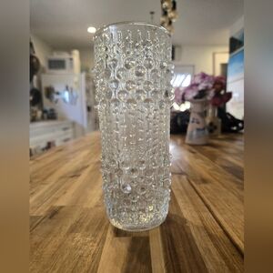 Vintage 60's SKLO CZECH GLASS Candlewax Vase, Perfect Condition